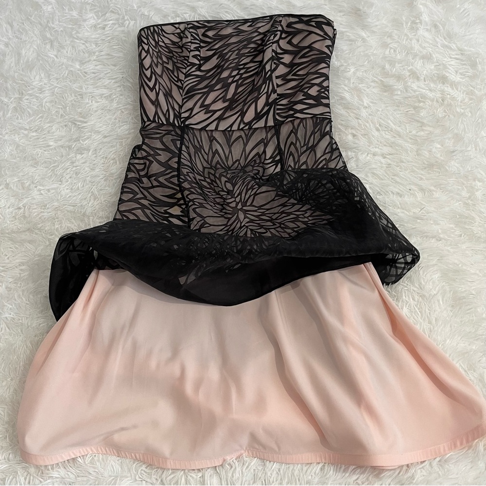 WHITE HOUSE BLACK MARKET Strapless Formal/Party Dress Women’s 2 Black/Pink Lined - Picture 6 of 8